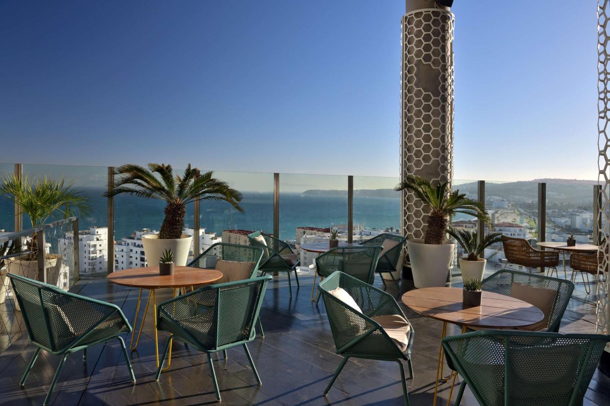 Hilton Tanger City Center Kültér fotó View from the rooftop