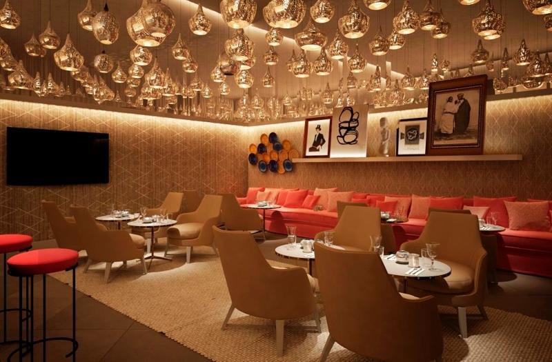 Hilton Tanger City Center Kültér fotó The interior of the lounge